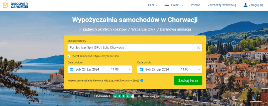 Wynajem samochodu w Chorwacji